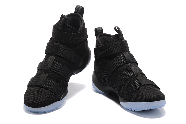 Nike Lebron Solider 11 All Black Basketball Shoes - Click Image to Close