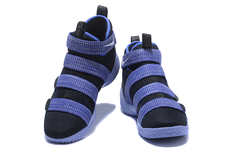 Nike Lebron Solider 11 Black Dark Blue Grey Basketball Shoes - Click Image to Close