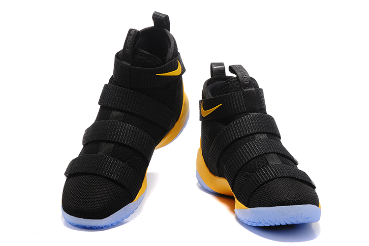 Nike Lebron Solider 11 Black Yellow Basketball Shoes - Click Image to Close