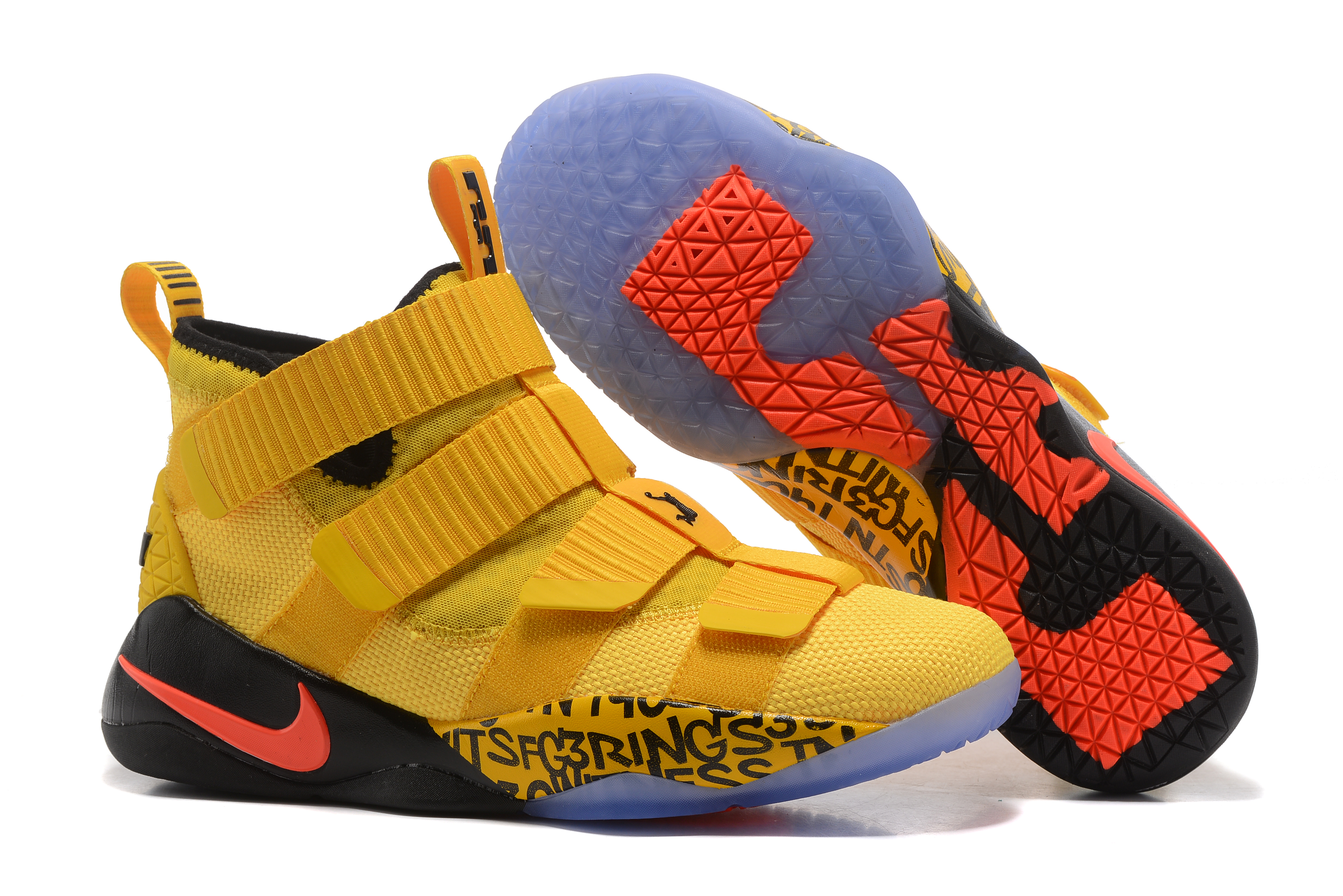 Nike Lebron Solider 11 Black Yellow Basktabll Shoes