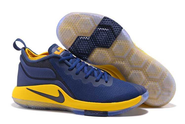 Nike Lebron Wintnes 2 Dark Blue Yellow Shoes - Click Image to Close