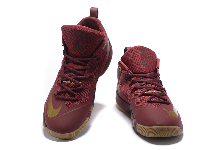 Nike Lebron Wintness 9 Wine Red Gloden Basketball Shoes - Click Image to Close