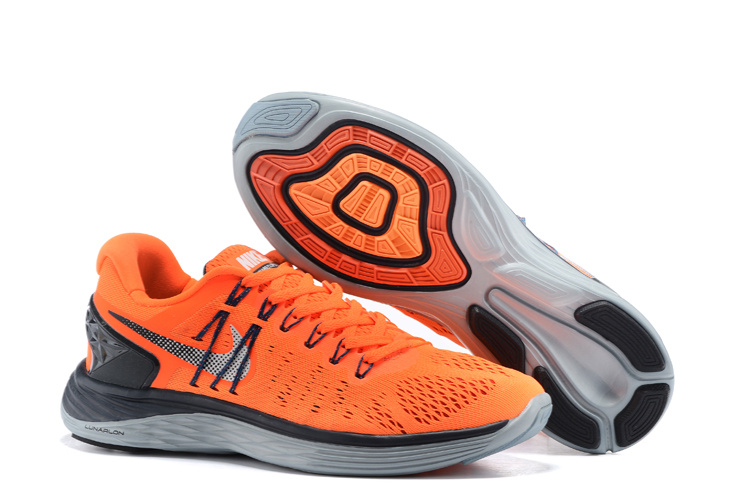 Nike Lunareclipes Orange Black Grey Running Shoes - Click Image to Close