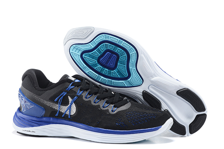 Nike Lunareclipse Black Blue Running Shoes - Click Image to Close