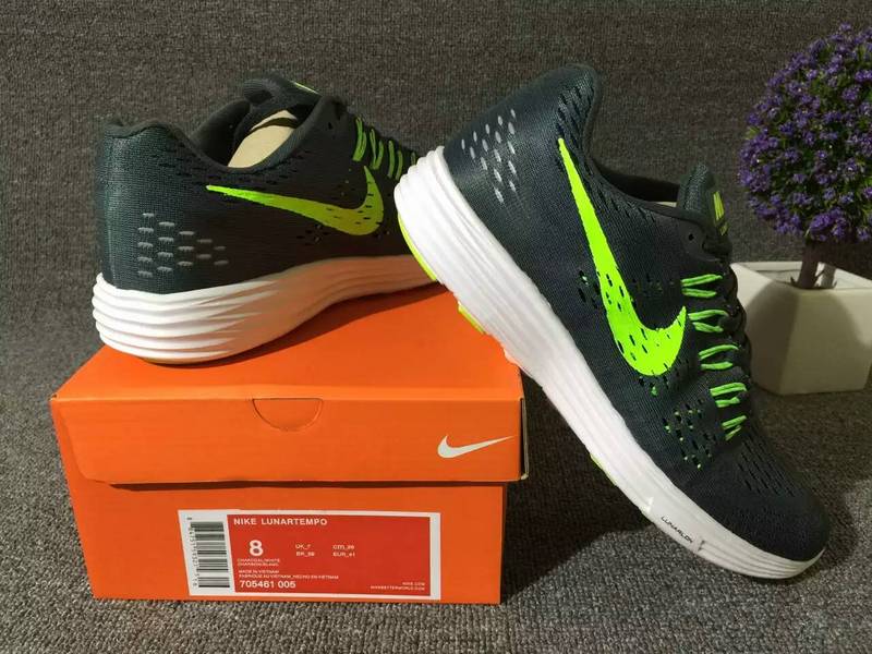Nike Lunartempo 21 Green Fluorscent White Shoes - Click Image to Close