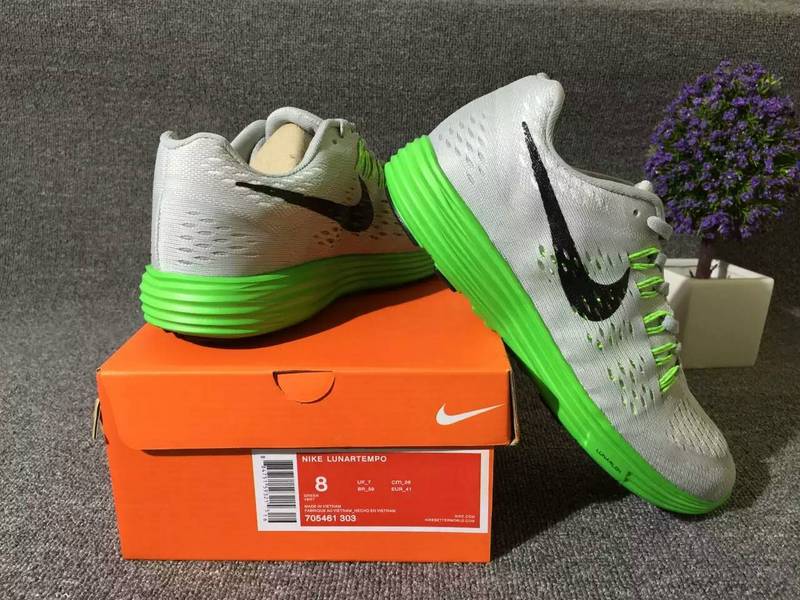 Nike Lunartempo 21 Grey Fluorscent Green Shoes - Click Image to Close