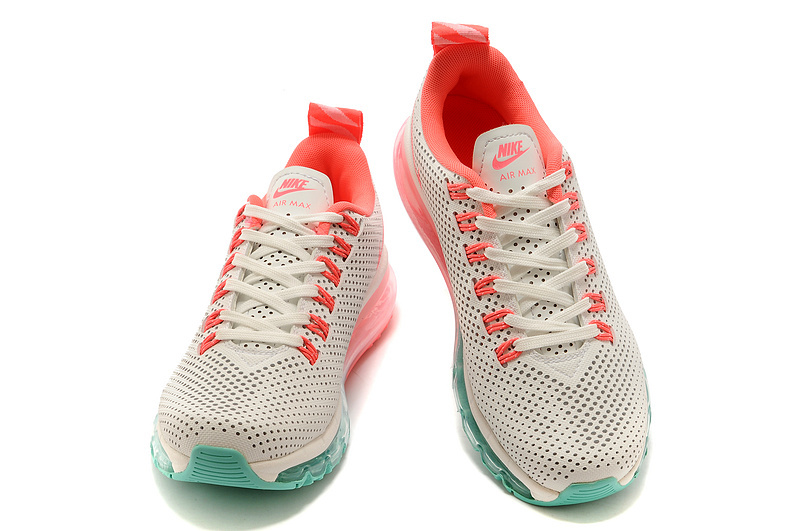 Women Nike Max Motion 2014 White Orange Green - Click Image to Close