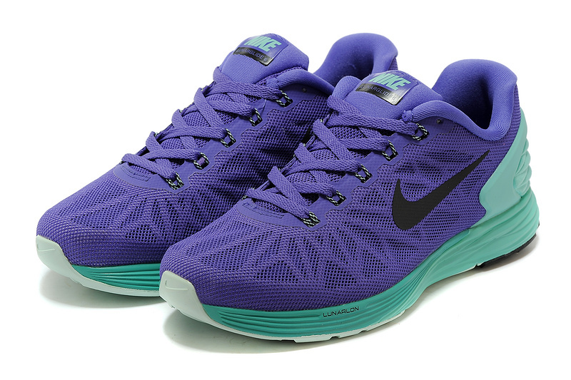 Nike Moofall 6 Purple Green Sport Shoes For Women