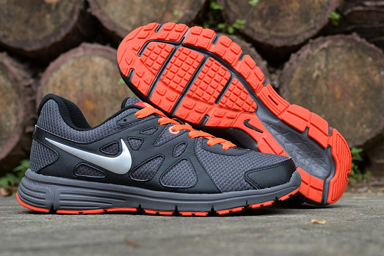 Nike Revolution 2 MSL Black Reddish Orange Running Shoes