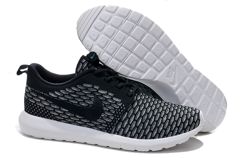 Nike Roshe Flyknit Black Grey Sport Shoes
