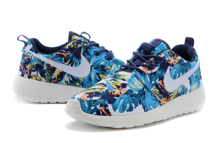 Nike Roshe Run 3M Colorful Blue White Shoes