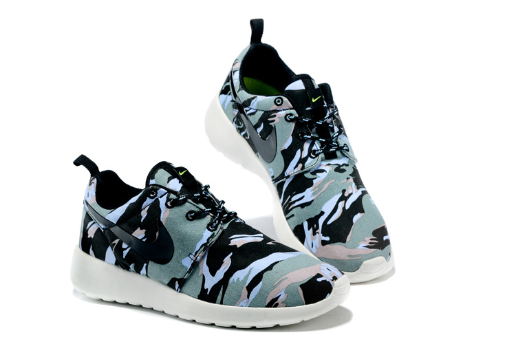 Nike Roshe Run 3M Green Black White Shoes