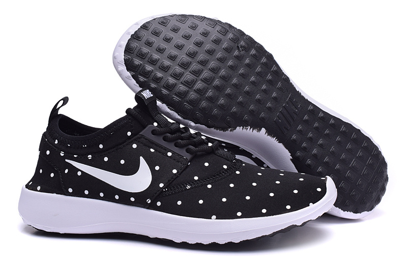 Nike Roshe Run 4 Black White Shoes For Women - Click Image to Close