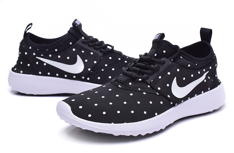 Nike Roshe Run 4 Black White Shoes For Women