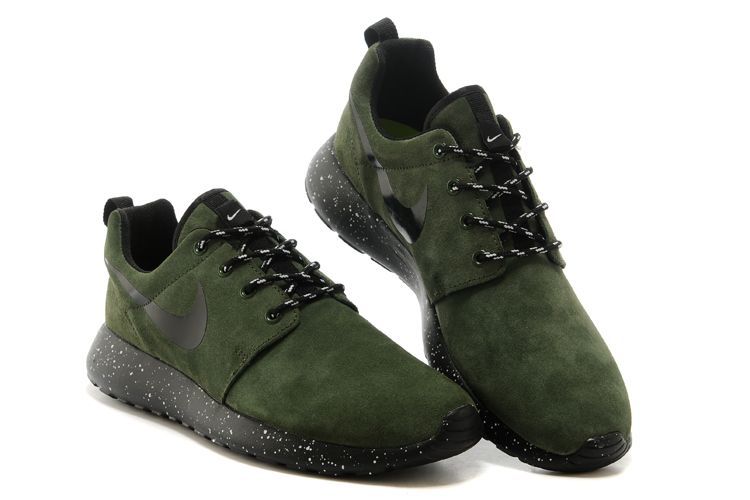 Nike Roshe Run Army Green Running Shoes - Click Image to Close