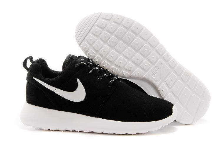 New Nike Roshe Run Black White Lovers Sport Shoes - Click Image to Close