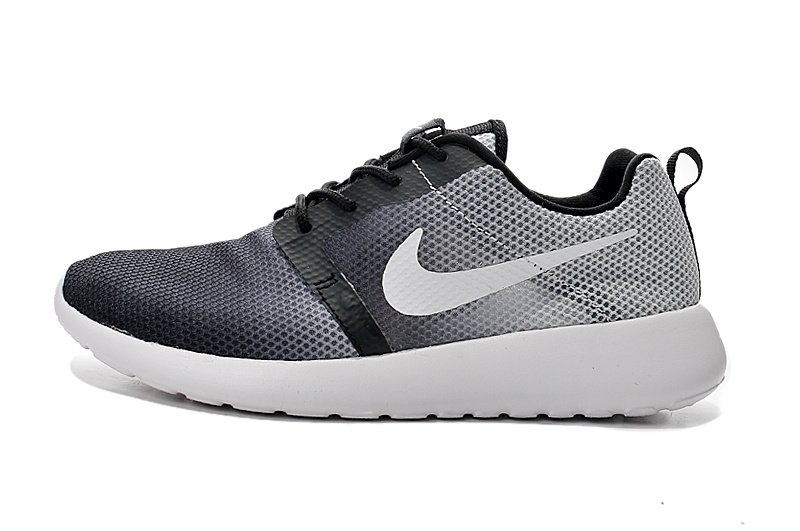Nike Roshe Run Gradual Black Grey White Shoes - Click Image to Close