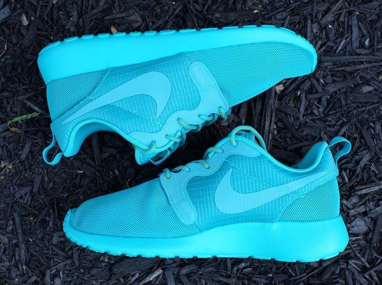 Nike Roshe Run Hyperfuse 3M All Blue Running Shoes - Click Image to Close