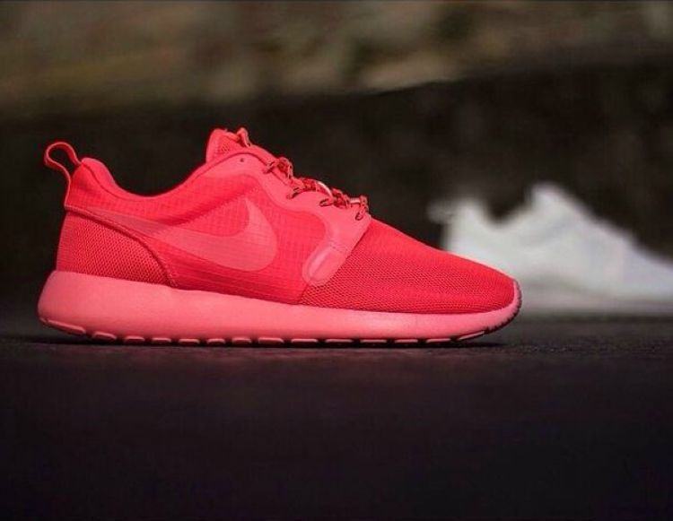 Nike Roshe Run Hyperfuse 3M All Red Running Shoes - Click Image to Close
