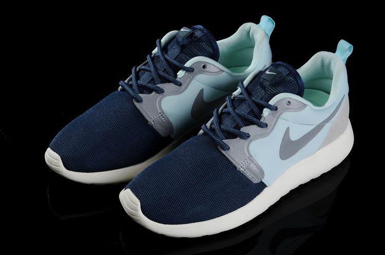 Nike Roshe Run Hyperfuse 3M Blue Grey Light Green Running Shoes