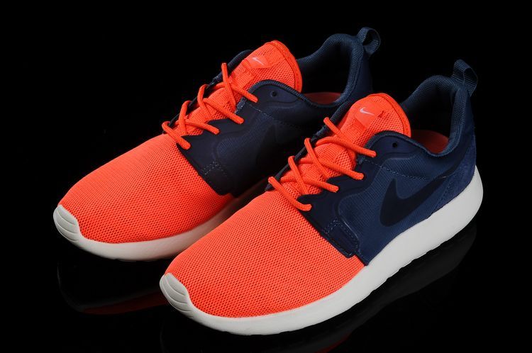 Nike Roshe Run Hyperfuse 3M Orange Blue White Running Shoes - Click Image to Close