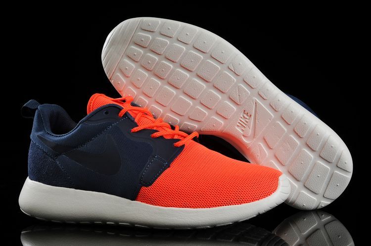 Nike Roshe Run Hyperfuse 3M Orange Blue White Running Shoes - Click Image to Close