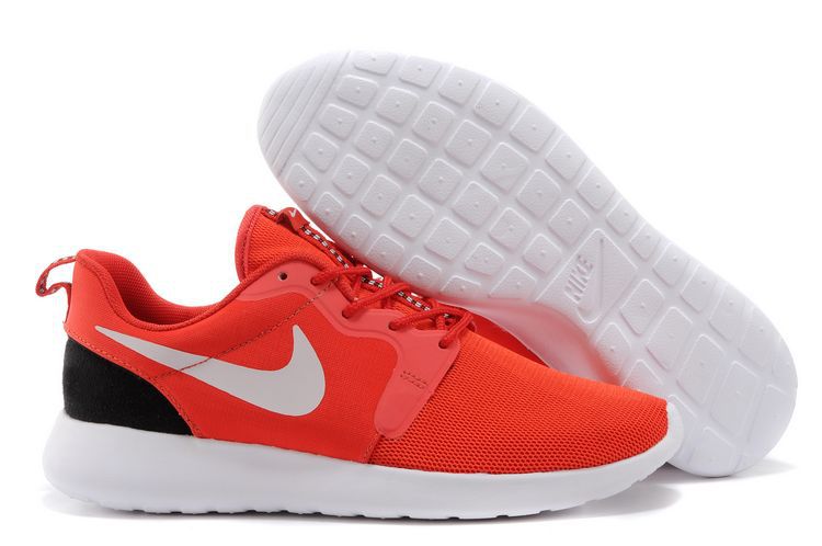 Nike Roshe Run Hyperfuse 3M Red Black White Shoes - Click Image to Close