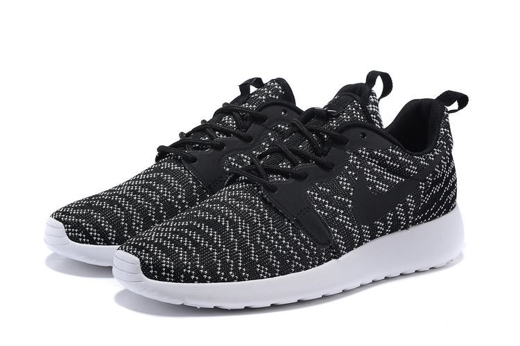 Nike Roshe Run KJCRD Black White Shoes - Click Image to Close