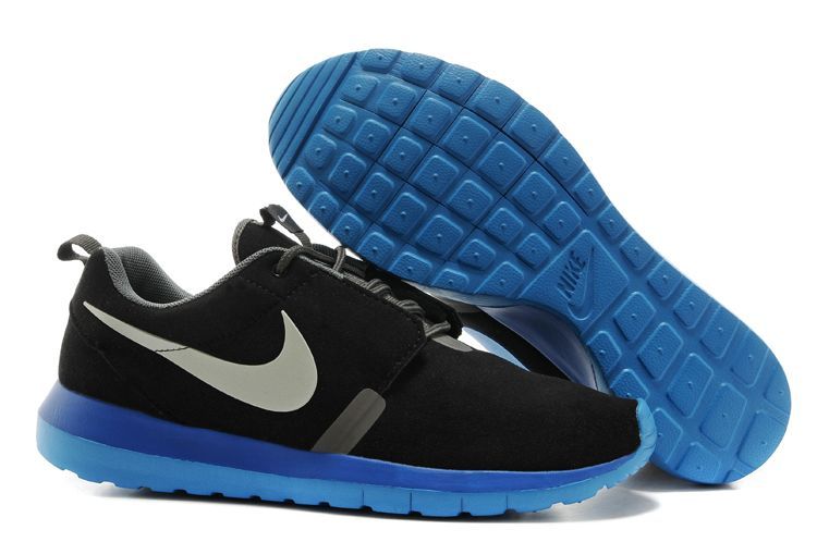 Nike Roshe Run NM 3M Midnight Black Blue Grey Swoosh Shoes - Click Image to Close