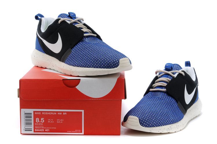 Nike Roshe Run NM BR 3M Blue Black White Shoes