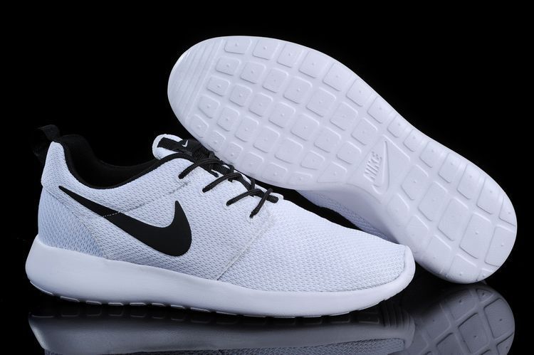 Nike Roshe Run Oreo All White Shoes - Click Image to Close