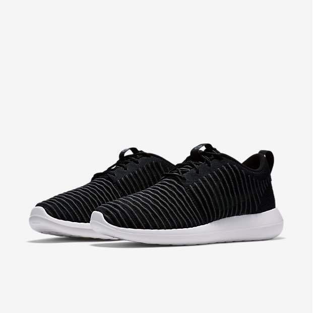 New Nike Roshe Two Flyknit Black White