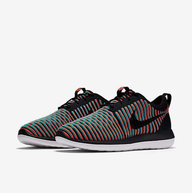 New Nike Roshe Two Flyknit Colorful Black - Click Image to Close