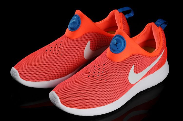 Nike Rosherun Slip On Orange White Swoosh Shoes