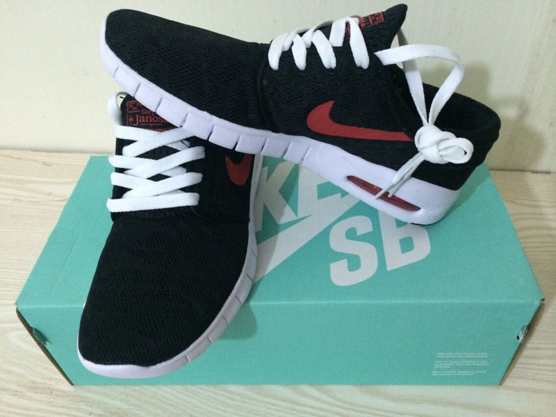 Women Nike SB Stefan Janoski Max Black Red White Shoes