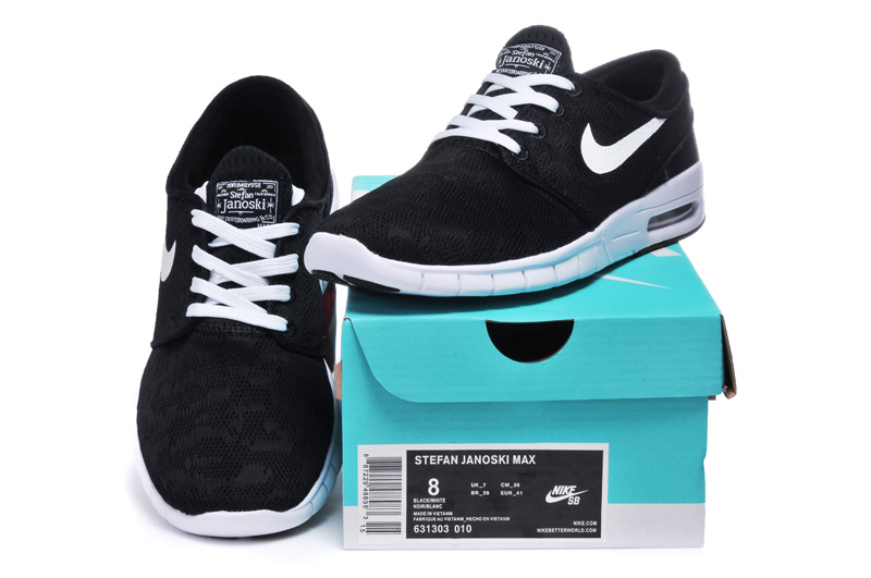 Nike SB Stefan Janoski Max Black White Men Shoes