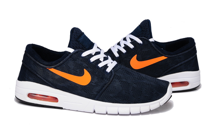 Nike SB Stefan Janoski Max Light Dark Blue Orange Yellow Men Shoes