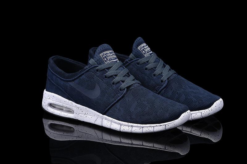 Women Nike SB Stefan Janoski Max Light Dark Blue White Shoes