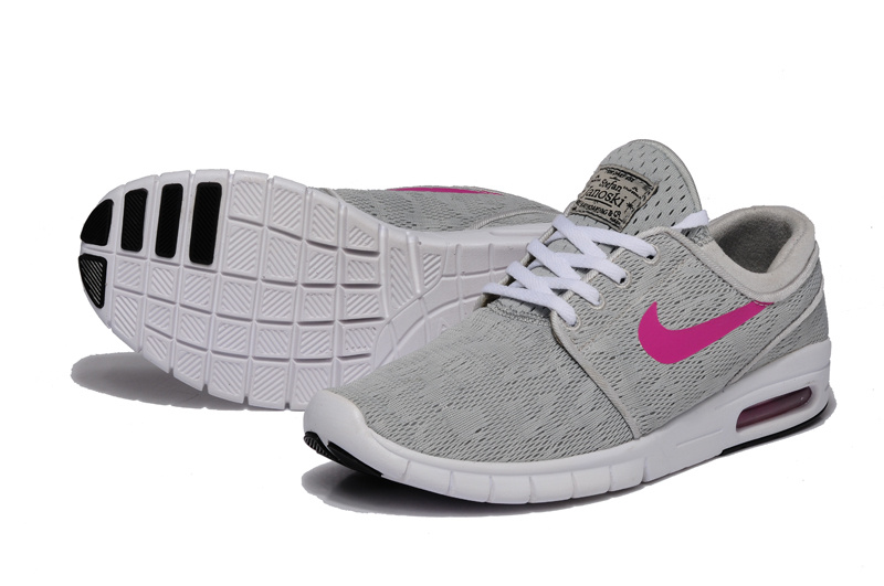 Nike SB Stefan Janoski Max Light Grey Peach Red Shoes