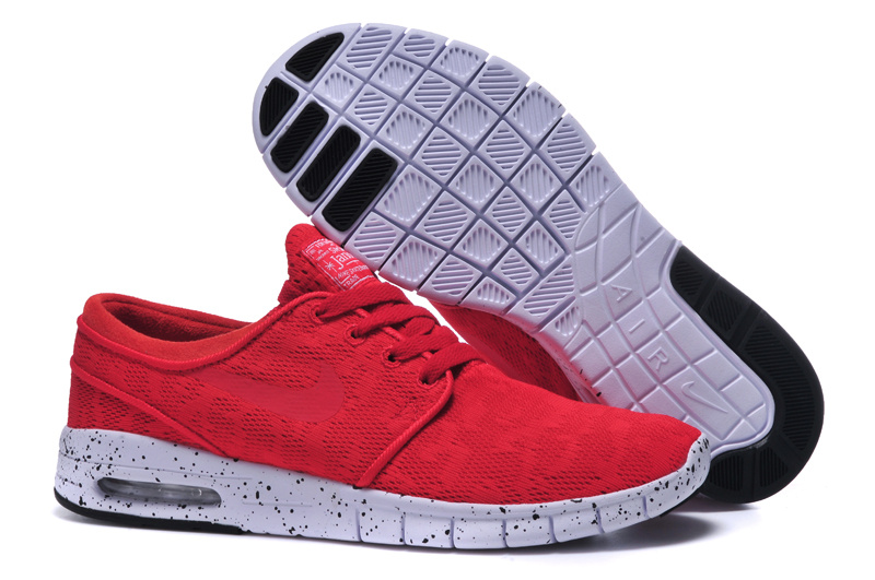 Nike SB Stefan Janoski Max Red White Men Shoes - Click Image to Close