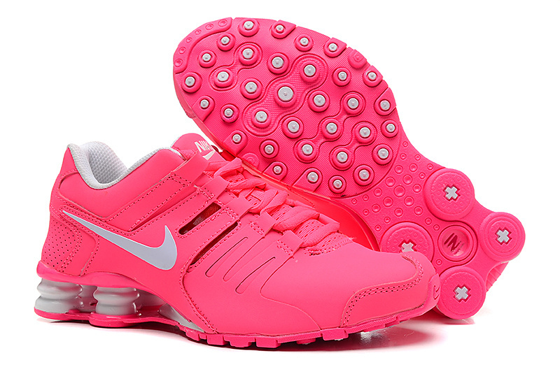 Women Shox Current All Pink Silver Logo Shoes