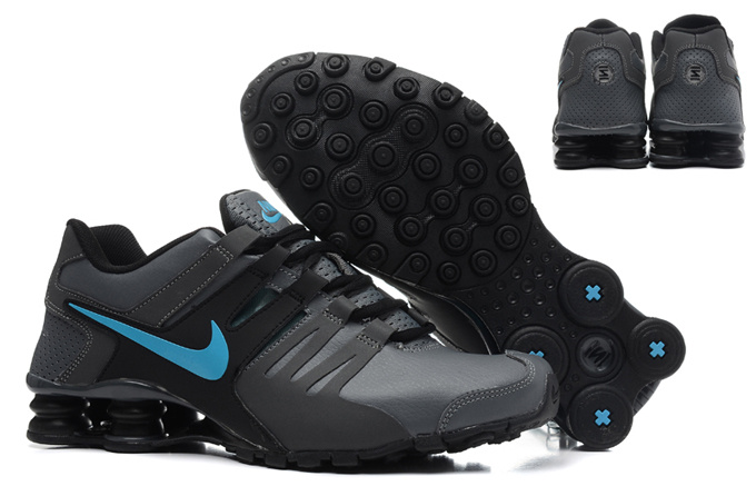 Nike Shox Current Shoes Black Blue Logo