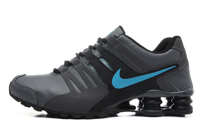 Nike Shox Current Shoes Black Blue Logo