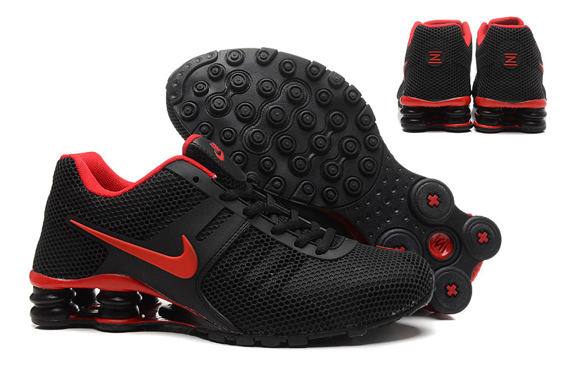 Nike Shox Current Mesh Black Hot Red Shoes