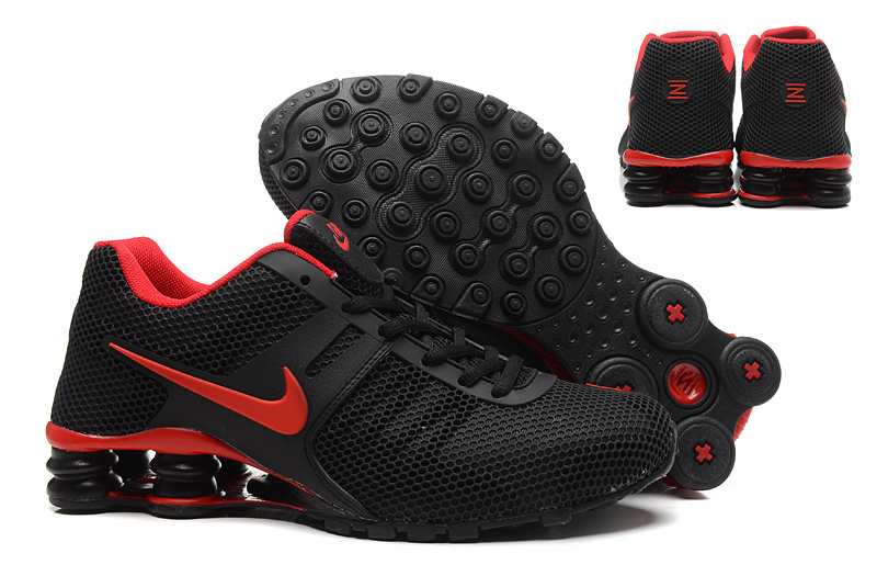 Nike Shox Current Mesh Black Hot Red Shoes - Click Image to Close