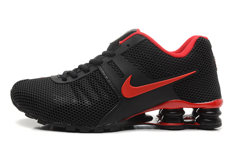 Nike Shox Current Mesh Black Hot Red Shoes - Click Image to Close