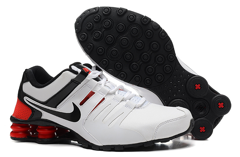 Nike Shox Current Shoes White Black Red - Click Image to Close