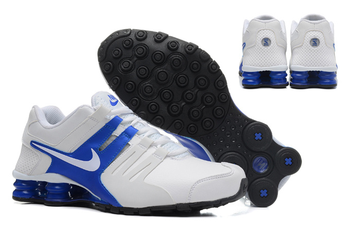 Nike Shox Current Shoes White Grey Blue - Click Image to Close