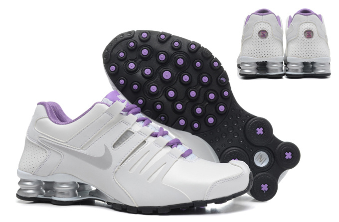 Women Shox Current White Silver Purple Shoes