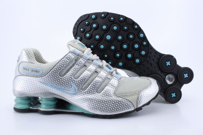 Nike Shox NZ Grey Silver Green For Women - Click Image to Close